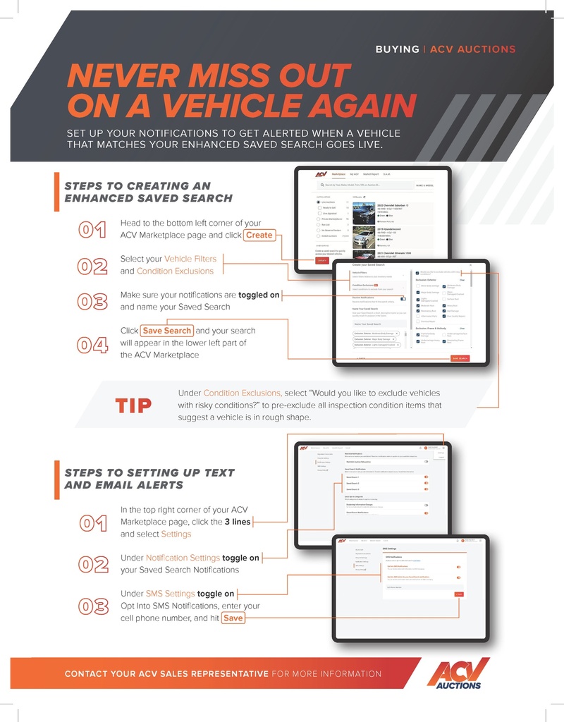 [ACV-SSEARCH125] Saved Search One-Pager (Pack of 25)